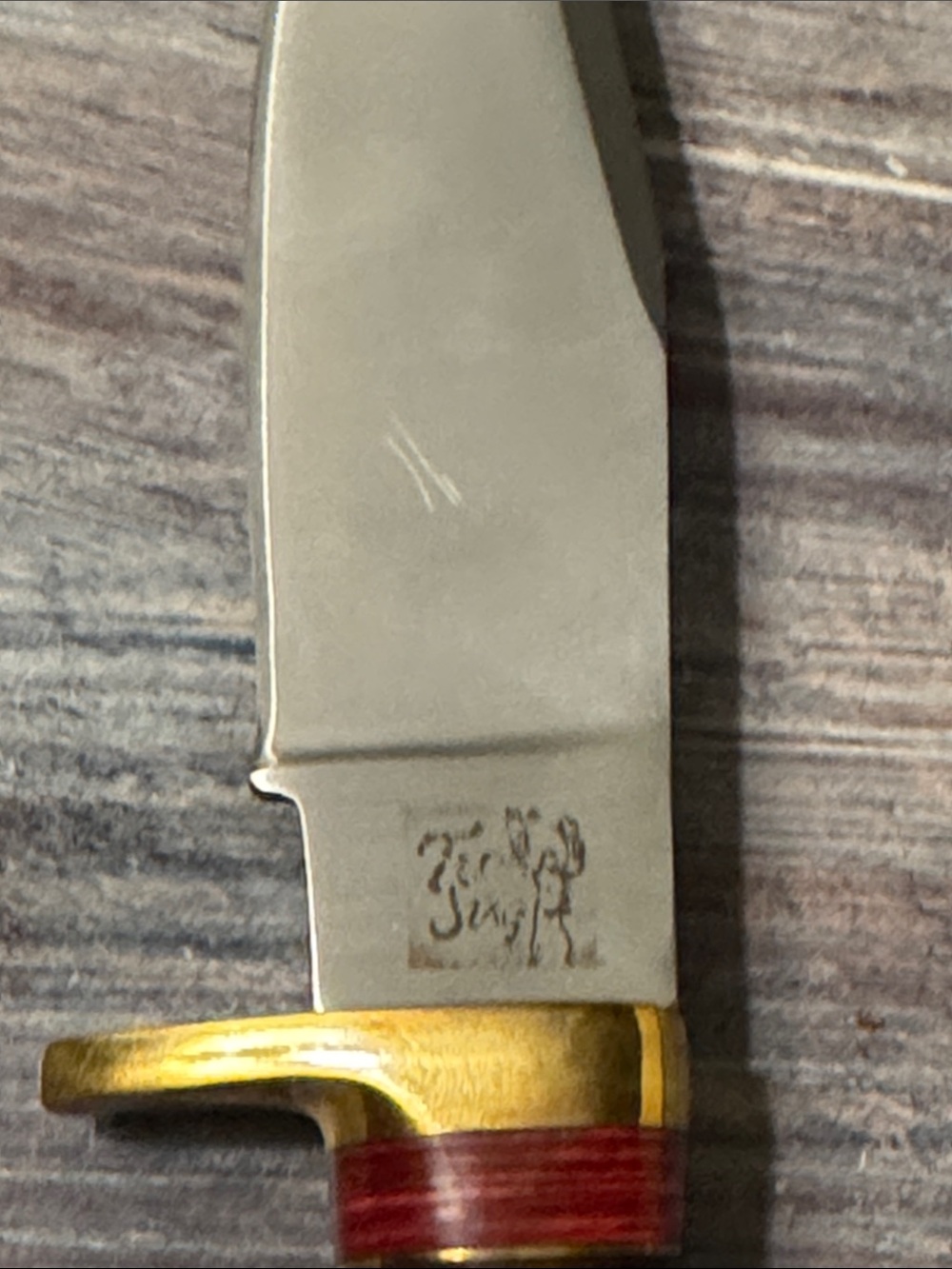 Trophy Stag Hunting Knife with Genuine Stag Horn Handle andBrown Leather Sheath - Picture 5 of 7